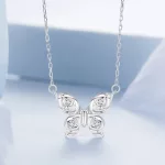 Ezüst női nyaklánc pillangómedállal