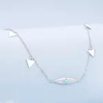 Ezüst nyaklánc opálkővel