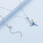 Ezüstből készült nyaklánc hableánymedállal