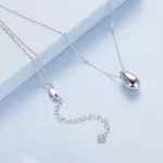 Ezüst női nyaklánc cseppmedállal