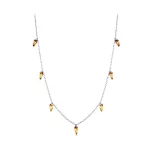 Ezüst nyaklánc üvegfüggyöngyökkel