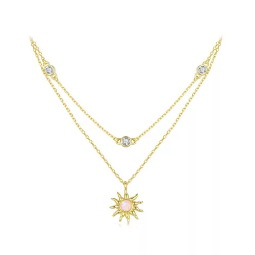 Ezüst nyaklánc napmedállal