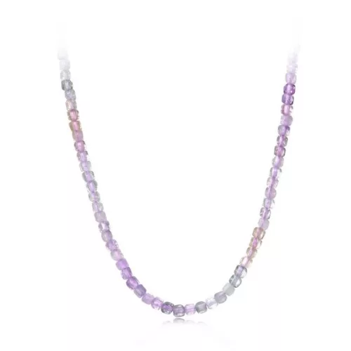 Ezüst nyaklánc fluoritkristállyal