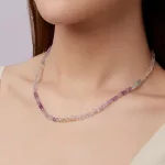 Ezüst nyaklánc fluoritkristállyal