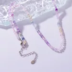 Ezüst nyaklánc fluoritkristállyal