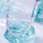 Ezüst nyaklánc fluoritkristállyal