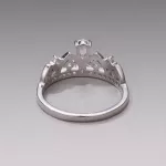 Ezüst női gyűrű, korona, 6-os méret