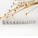 Ezüst fülbevaló fehér cirkónia kővel