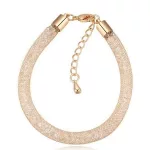 Henger alakú karkötő Swarovski kristályokkal arany