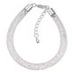 Henger alakú karkötő Swarovski kristályokkal fehér