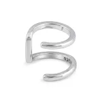 Ezüst fülklipsz duplasoros