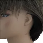 Ezüst fülklipsz C alakú, kristályos