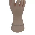 Ezüst karkötő, szem motívumokkal, 22 cm