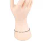 Ezüst karkötő, figaro, uniszex, 19,5 cm