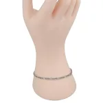 Ezüst karkötő, figaro, uniszex, 20,5 cm