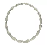 925 sterling ezüst karkötő, ocean wave, 19,5 cm