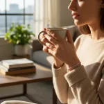 925 sterling ezüst karkötő rózsaszín kövekkel, 21 cm