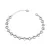 925 sterling ezüst karkötő geometrikus, kristályokkal, 21 cm