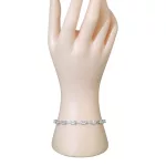 925 sterling ezüst karkötő kristályokkal, 20 cm
