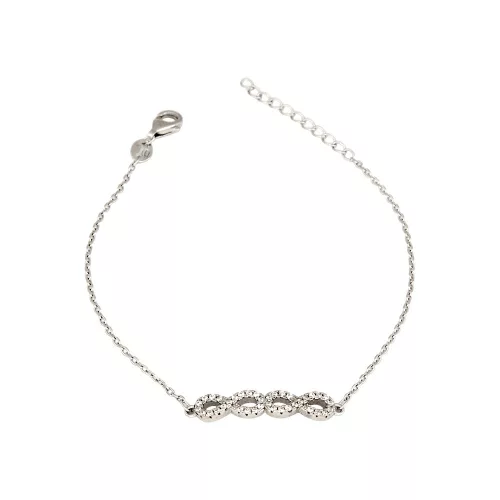 Ezüst karlánc, végtelen összetartozás, 20 cm