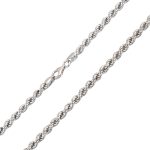 Ezüst férfi nyaklánc, 65 cm, 5 mm vastag