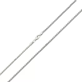 Ezüst nyaklánc, uniszex, Velencei kocka, 55 cm