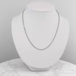 Ezüst nyaklánc, uniszex, Velencei kocka, 55 cm