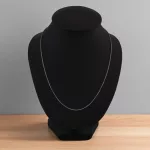 Ezüst nyaklánc, uniszex, Velencei kocka, 55 cm