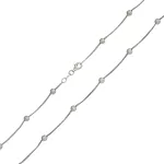 Ezüst nyaklánc, golyókkal, 50 cm