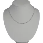Ezüst nyaklánc, golyókkal, 50 cm