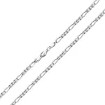 Ezüst nyaklánc, figaro, 50 cm uniszex