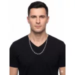 Ezüst nyaklánc, férfi, 60 cm