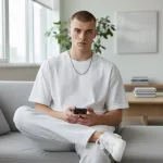 Ezüst nyaklánc, férfi, 60 cm