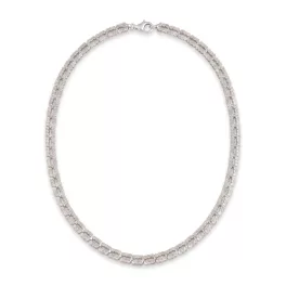 Ezüst nyaklánc, kétsoros, 42 cm