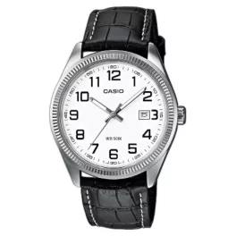   Casio Collection LTP-1302PL-7B női karóra bőr szíjjal, ezüstszürke/fehér