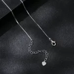 Ezüst dupla nyaklánc kristálymedállal