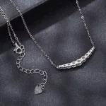 Ezüst nyaklánc kristályos medállal