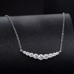 Ezüst nyaklánc kristályos medállal