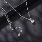 Ezüst nyaklánc fehér igazgyönggyel