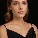 Ezüst nyaklánc fehér igazgyönggyel