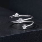 Ezüst női gyűrű, spirál