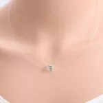 Antiallergén átlátszó nyaklánc Swarovski kővel