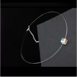 Antiallergén átlátszó nyaklánc Swarovski kővel