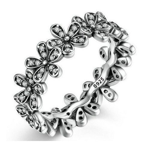 Virágos ezüst gyűrű, 8