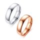 Női karikagyűrű, rozsdamentes acél, rosegold színű, 12-es méret