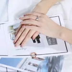 Női karikagyűrű, nemesacél, rosegold színű, 12