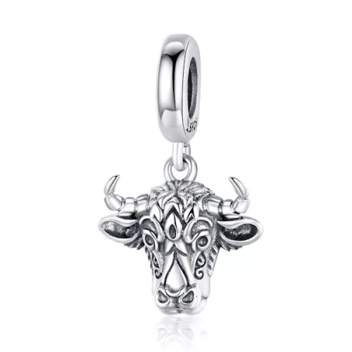 Ezüst charm 925, bikafej