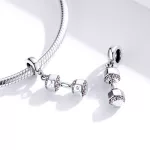 Ezüst charm, súlyzó