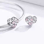 Ezüst charm 925, szív 