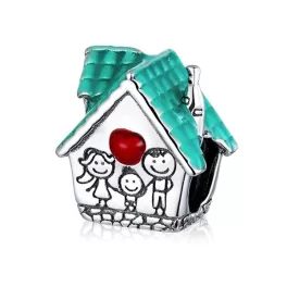 Ezüst charm 925, házikó